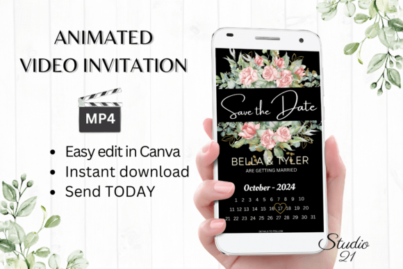 Animated Save the Date W227B: A Dynamic Digital Invitation Solution