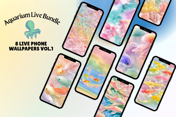 Aquarium Live Wallpapers Bundle Vol1: Bring Serenity to Your Screen
