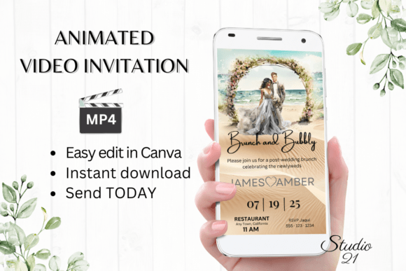 Beach Wedding Brunch Invite W9805: A Complete Digital Template Guide