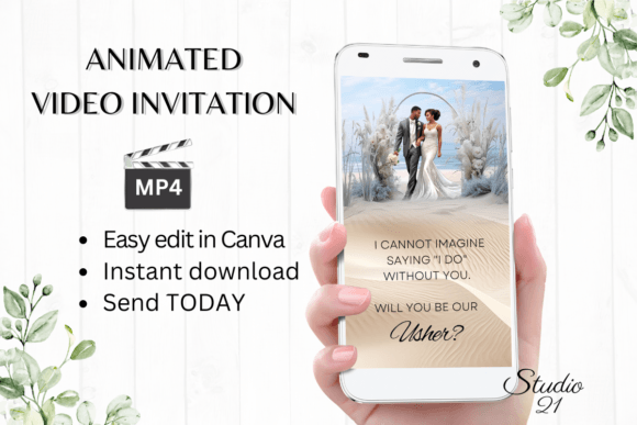 Capturing Coastal Charm with Beach Wedding Usher Proposal W3807U