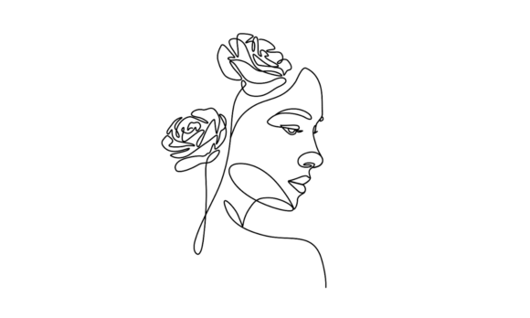 Elegant Motion: Why Animated Line Art of Woman Flowers Resonates