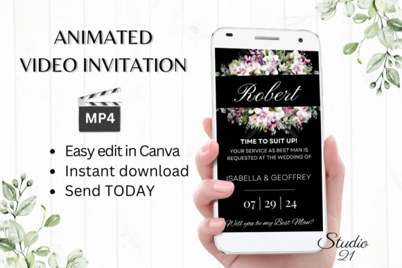 Elevate Your Event with the Orchids Best Man Proposal W3457BM