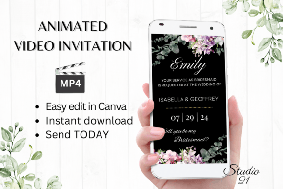 Orchids Bridesmaid Proposal: Modern Elegance for Invites