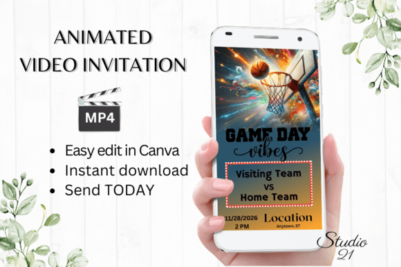 Score Big with an Animated Basketball Game Invite