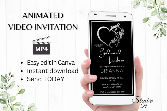 Silver Bridesmaid Luncheon W4931BL: A Digital Invitation Revolution