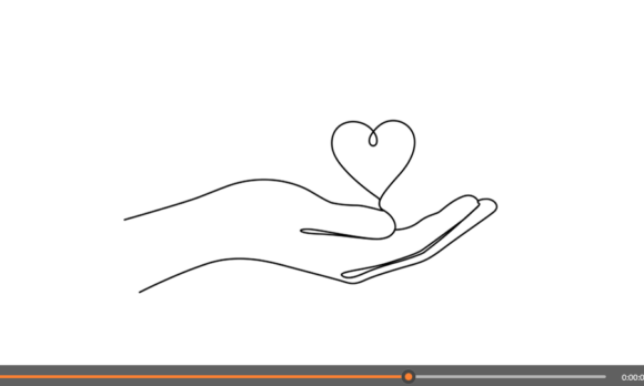 The Animated Hand Giving Love Heart: A Modern Design Asset