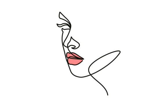The Fluid Grace of Woman Face Lipstick Animation